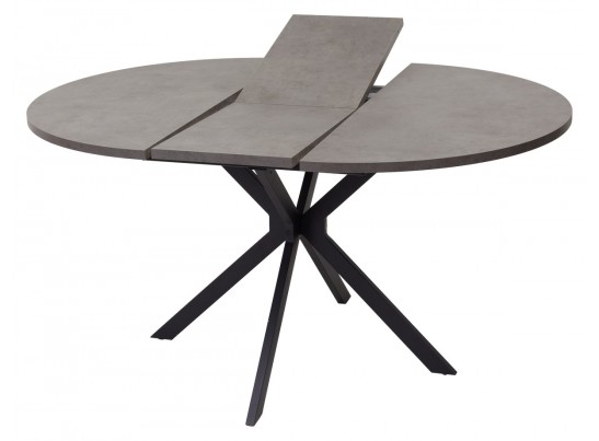Стол ВЕГА D110 раскладной Бетон Чикаго темно-серый/ черный каркас БЕЗ НДС в Набережных Челнах