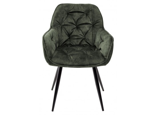 Стул MALTA 912-04 серо-зеленый, велюр/черный каркас в Набережных Челнах