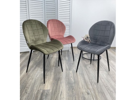 Стул FLOWER BLUVEL-77 ASH GREEN, велюр в Набережных Челнах