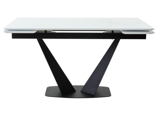 Стол Ниагара 160 Белый, стекло / черный каркас БЕЗ НДС в Набережных Челнах