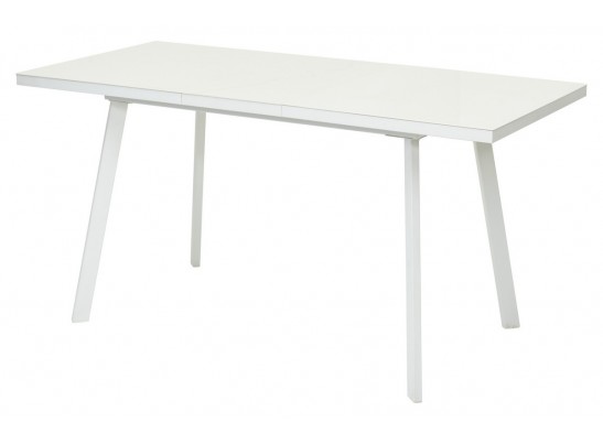 Стол ФИН 120 Латте, стекло/Белый каркас в Набережных Челнах