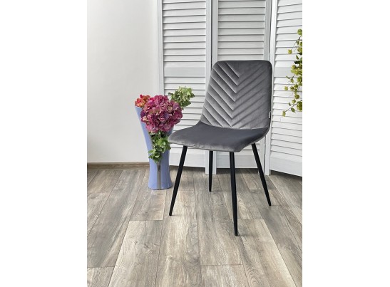 Стул DUKE BLUVEL-14 GREY, велюр / черный каркас в Набережных Челнах