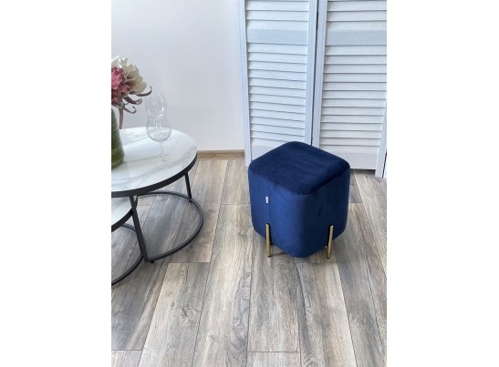 Пуф для гостиной ARES BLUVEL-86 NAVY BLUE / GOLD в Набережных Челнах Пуф для гостиной ARES BLUVEL-86 NAVY BLUE / GOLD в Набережных Челнах