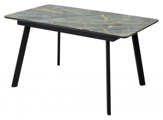 Стол АРУБА 140 ШТОРМ, стекло / ЧЕРНЫЙ в Набережных Челнах