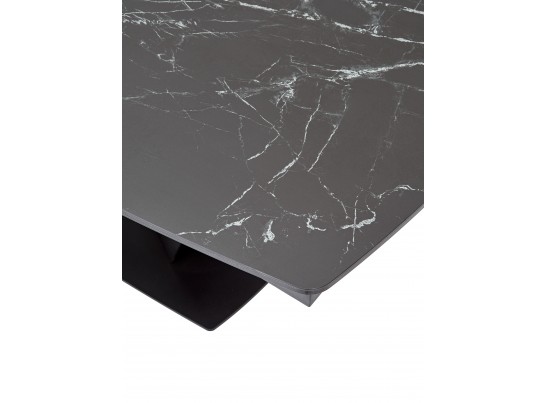 Стол ACUTO2 170 NERO KL-116 Черный мрамор матовый, итальянская керамика/ черный каркас в Набережных Челнах