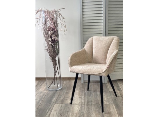 Стул REFLET 3018-10 бежевый, шенилл / черный каркас, ®DISAUR в Набережных Челнах