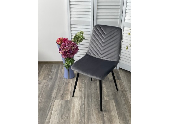 Стул DUKE BLUVEL-14 GREY, велюр / черный каркас в Набережных Челнах