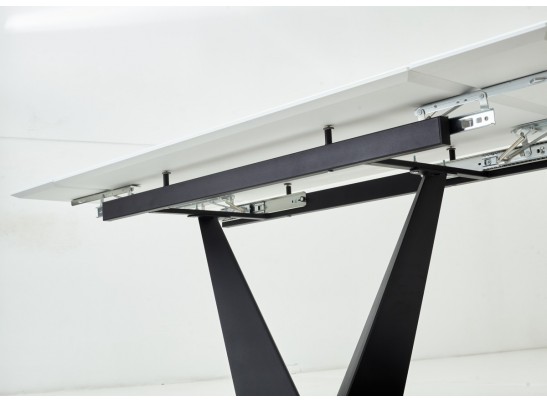 Стол Ниагара 160 Белый, стекло / черный каркас БЕЗ НДС в Набережных Челнах