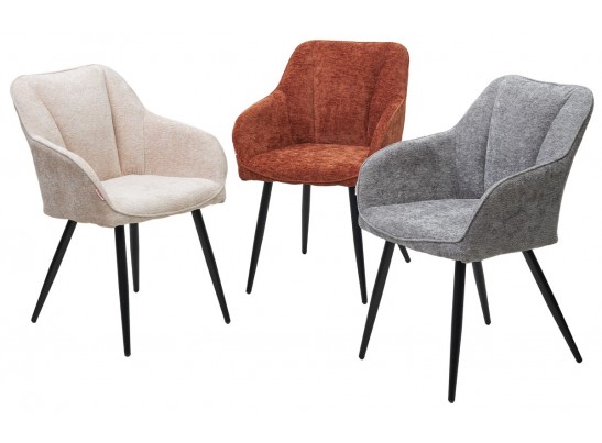 Стул REFLET 3018-10 бежевый, шенилл / черный каркас, ®DISAUR в Набережных Челнах