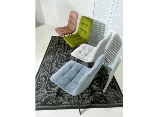 Стул CHILLI SQUARE BLUVEL-03 LIGHT GREY, велюр в Набережных Челнах