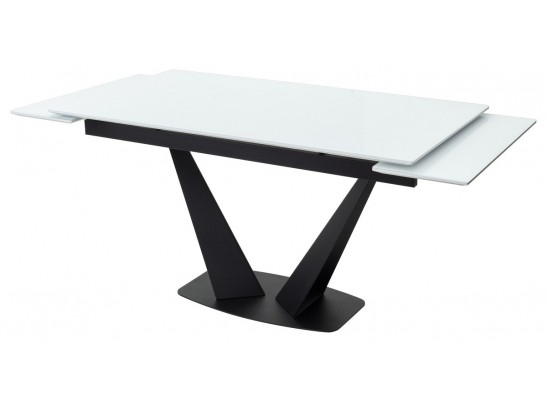 Стол Ниагара 160 Белый, стекло / черный каркас БЕЗ НДС в Набережных Челнах