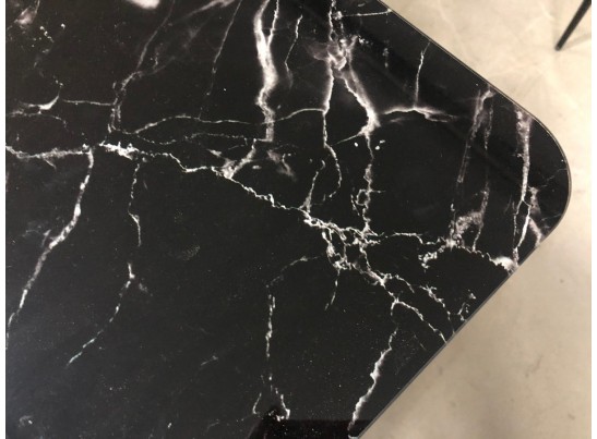 Стол АРУБА 140 ЧЕРНЫЙ МРАМОР, стекло / ЧЕРНЫЙ в Набережных Челнах