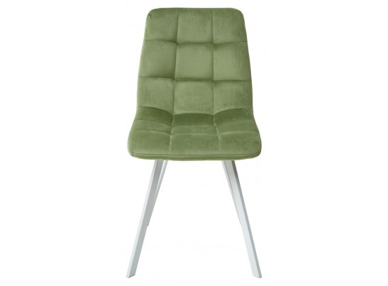 Стул CHILLI SQUARE G108-27 террариумный мох, велюр/ белый каркас в Набережных Челнах