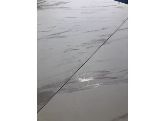 Стол IVAR 180 MARBLES KL-99 Белый мрамор, итальянская керамика/серый, ®DISAUR в Набережных Челнах