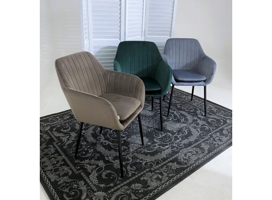 Стул ALABAMA BLUVEL-14 GREY, велюр / черный каркас в Набережных Челнах