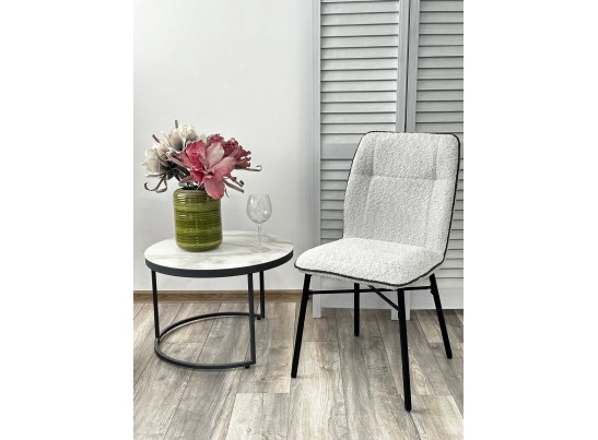 Стул COMO UF998-14 светло-серый, букле / UF998-16 темно-серый / черный каркас / Товарный знак DISAUR в Набережных Челнах
