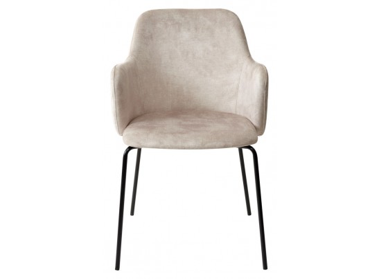 Стул AMARETTO VBP206 античный светло-бежевый, велюр без пальчикового эффекта /черный каркас, в Набережных Челнах