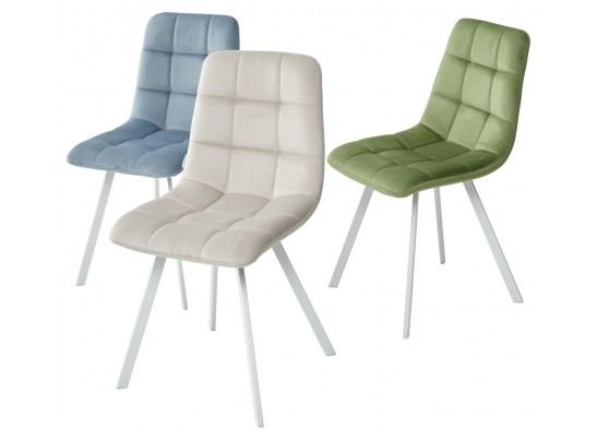 Стул CHILLI SQUARE G108-27 террариумный мох, велюр/ белый каркас в Набережных Челнах