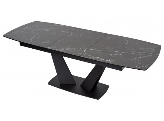 Стол ACUTO2 170 NERO KL-116 Черный мрамор матовый, итальянская керамика/ черный каркас в Набережных Челнах