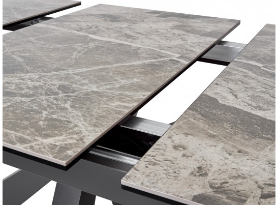 Стол ROVIGO 170 ITALIAN DARK GREY Серый мрамор глянцевый, керамика/ GREY1 каркас в Набережных Челнах