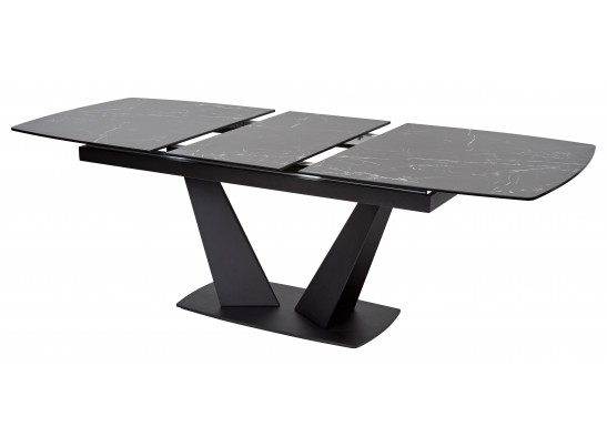 Стол ACUTO2 170 NERO KL-116 Черный мрамор матовый, итальянская керамика/ черный каркас в Набережных Челнах