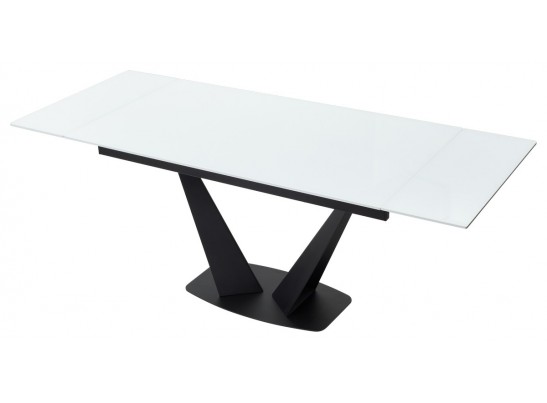 Стол Ниагара 160 Белый, стекло / черный каркас БЕЗ НДС в Набережных Челнах