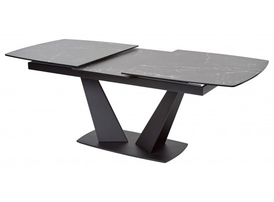 Стол ACUTO2 170 NERO KL-116 Черный мрамор матовый, итальянская керамика/ черный каркас в Набережных Челнах