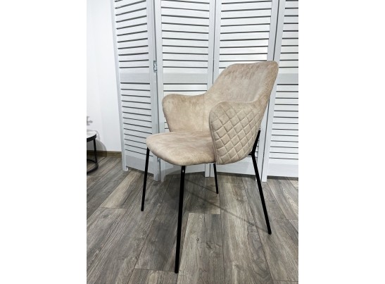 Стул AMARETTO VBP206 античный светло-бежевый, велюр без пальчикового эффекта /черный каркас, в Набережных Челнах