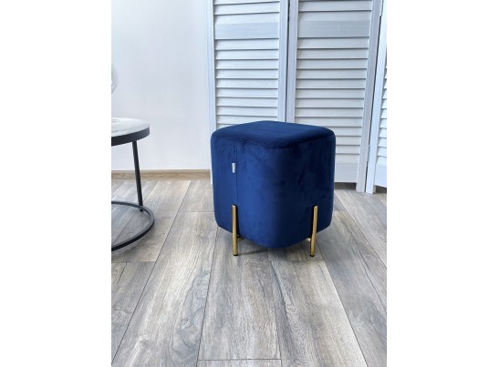 Пуф для гостиной ARES BLUVEL-86 NAVY BLUE / GOLD в Набережных Челнах Пуф для гостиной ARES BLUVEL-86 NAVY BLUE / GOLD в Набережных Челнах