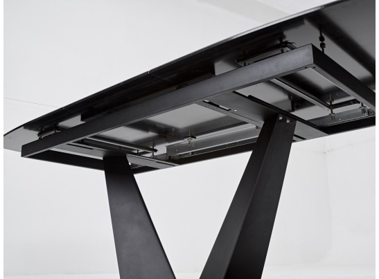 Стол ACUTO2 170 NERO KL-116 Черный мрамор матовый, итальянская керамика/ черный каркас в Набережных Челнах