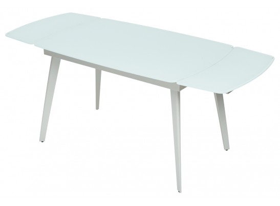 Стол ELIOT 120 FROSTED SUPER WHITE белое матовое стекло/ белый каркас в Набережных Челнах