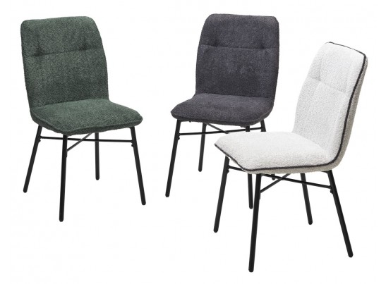 Стул COMO UF998-14 светло-серый, букле / UF998-16 темно-серый / черный каркас / Товарный знак DISAUR в Набережных Челнах