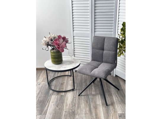 Стул SALLIE 360 град. поворот. VT6037-16 серый, ткань/ черный / Товарный знак DISAUR в Набережных Челнах