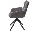 Стул TRIS 360 град. поворот с возвратом, Davis Nowo 92 серый, букле /Point 90 серый/ Черный, ®DISAUR в Набережных Челнах