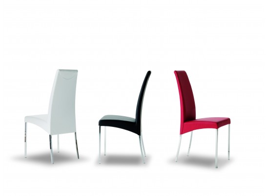 Стул AIDA 04.01 (M089 алюмин./ TR504 черный, экокожа) в Набережных Челнах