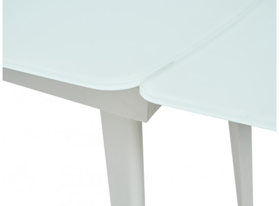 Стол ELIOT 120 FROSTED SUPER WHITE белое матовое стекло/ белый каркас в Набережных Челнах