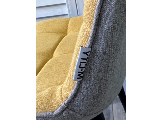 Стул CHIC VF-06/ VF-20 желтый/ серый, ткань/ черный каркас в Набережных Челнах