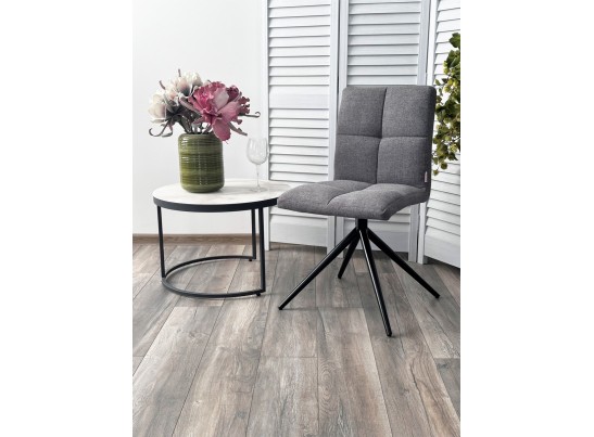 Стул SALLIE 360 град. поворот. VT6037-16 серый, ткань/ черный / Товарный знак DISAUR в Набережных Челнах