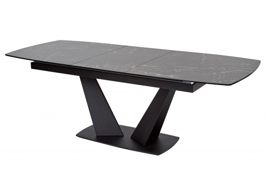 Стол ACUTO2 170 NERO KL-116 Черный мрамор матовый, итальянская керамика/ черный каркас в Набережных Челнах
