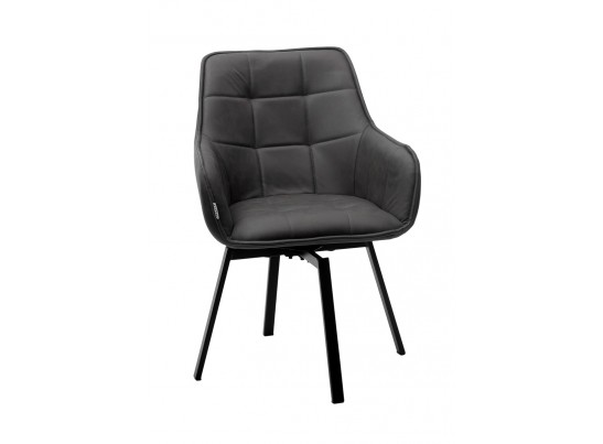 Стул MAVERICK 360 град. поворот. HK007-10 Темно-серый, искусственная замша / черный каркас, в Набережных Челнах