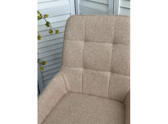 Стул CARACAS Barrel-09 Бежевый, ткань / черный каркас / Товарный знак DISAUR в Набережных Челнах