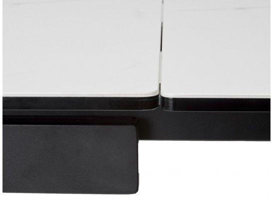 Стол ALEZIO 160 BIANCO TL-45 Белый мрамор матовый, испанская керамика/ черный каркас, ®DISAUR в Набережных Челнах