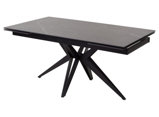 Стол FORIO 160 MATT BLACK MARBLE SOLID CERAMIC / BLACK, ®DISAUR в Набережных Челнах