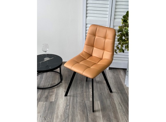 Стул CHILLI-Q SQUARE Oracul 542 Темно-желтый, экокожа PU / черный каркас, в Набережных Челнах