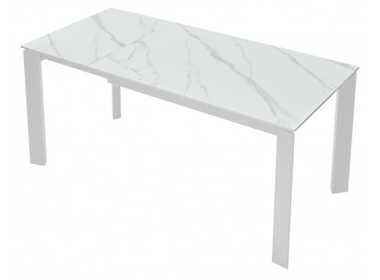 Стол CORNER 120 MATT WHITE MARBLE SINTERED STONE/ WHITE в Набережных Челнах