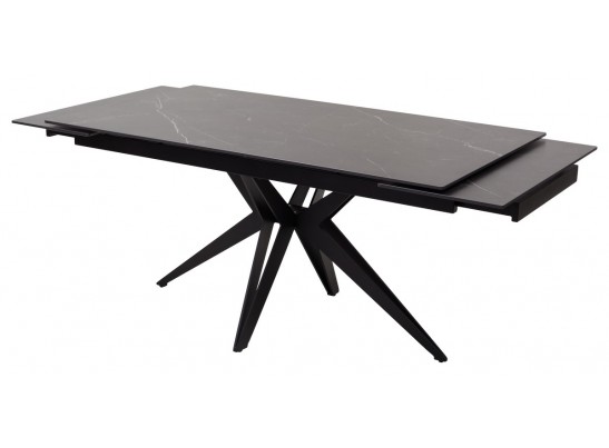 Стол FORIO 160 MATT BLACK MARBLE SOLID CERAMIC / BLACK, ®DISAUR в Набережных Челнах