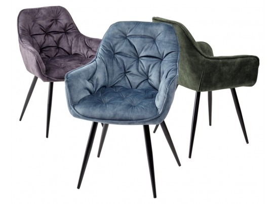 Стул MALTA 912-06 темно-серый, велюр/черный каркас в Набережных Челнах