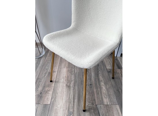 Стул RIYA UF992-01 Белый, teddy / золотой каркас в Набережных Челнах