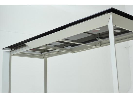 Стол CREMONA 180 KL-188 Контрастный мрамор матовый, итальянская керамика/ белый каркас, ®DISAUR в Набережных Челнах