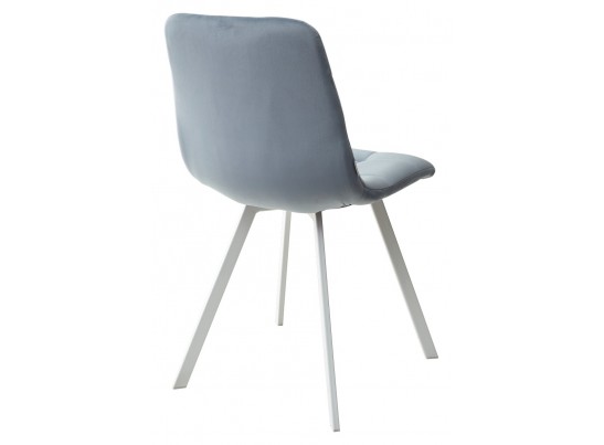 Стул CHILLI SQUARE G108-56 пудровый синий, велюр/ белый каркас в Набережных Челнах Стул CHILLI SQUARE G108-56 пудровый синий, велюр/ белый каркас в Набережных Челнах